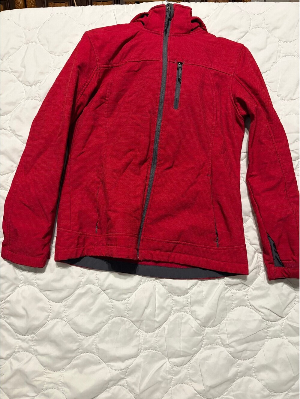 Free Country Men's Red Softshell Polyester Jacket Size M